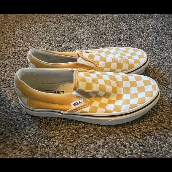 pastel yellow checkered vans - Picture 2 of 3